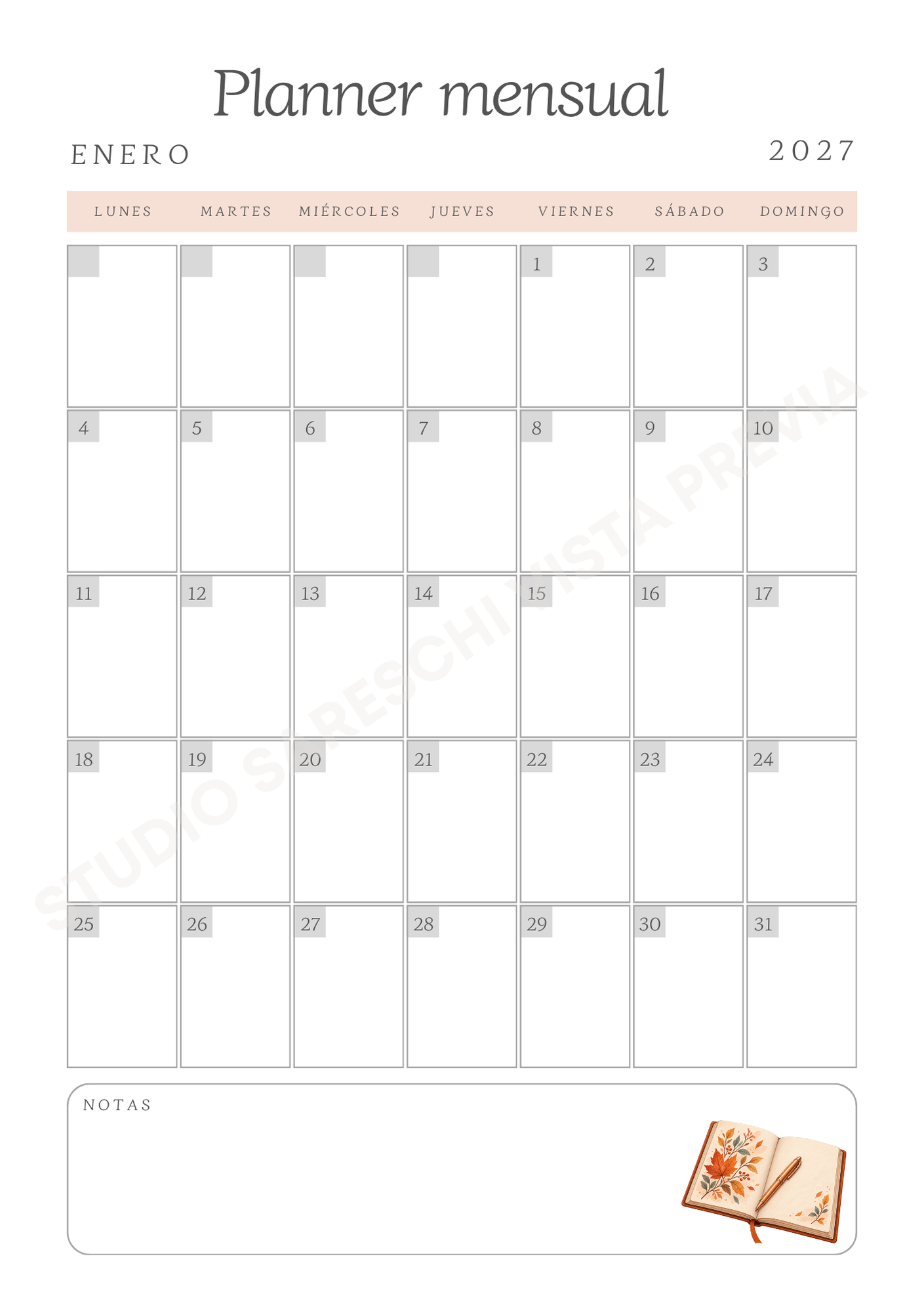 Vista 1 de Agenda Cozy Reading 2027 - A5