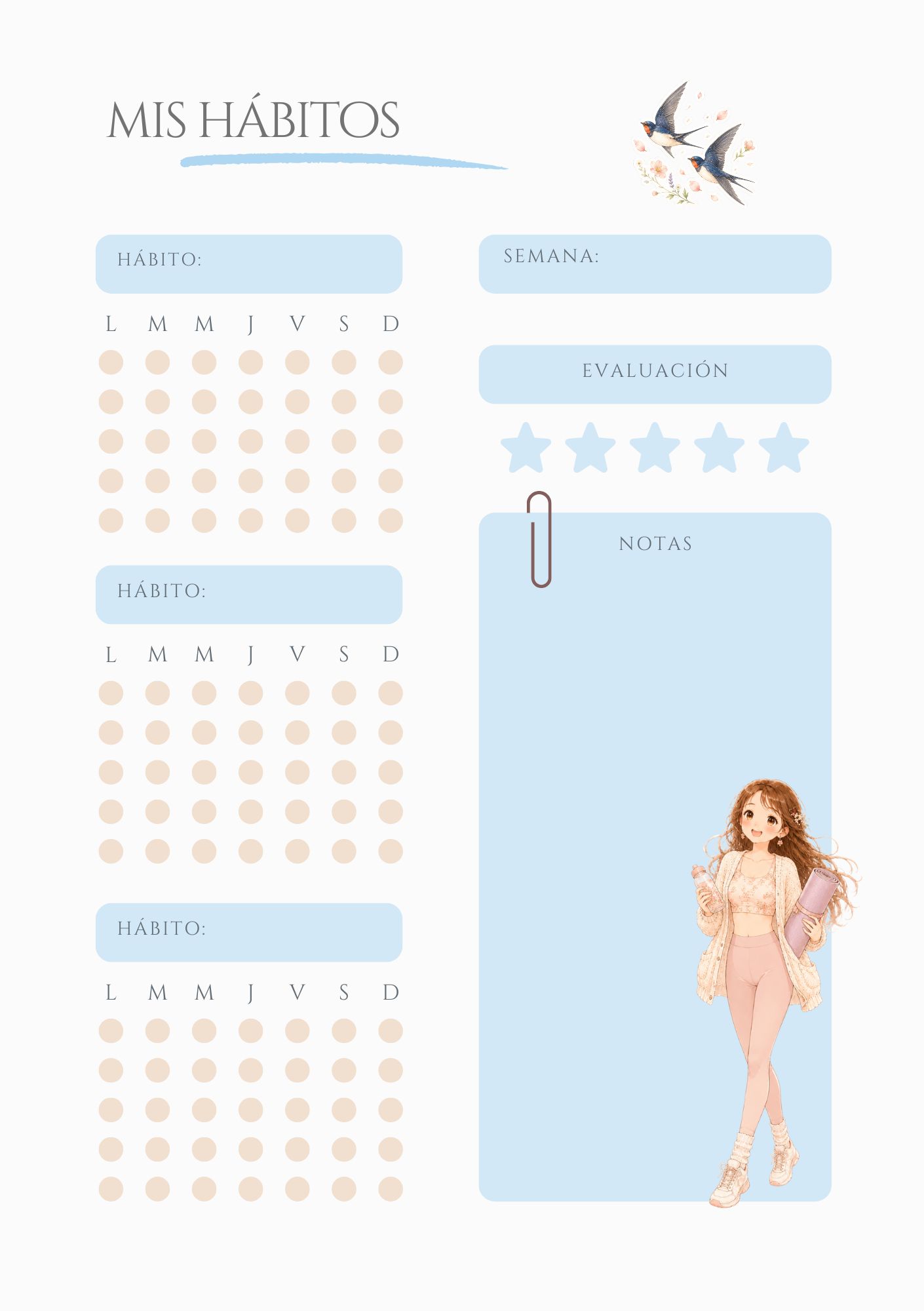 Vista 3 de Agenda-Planner 2027 A5 "Entre flores y golondrinas