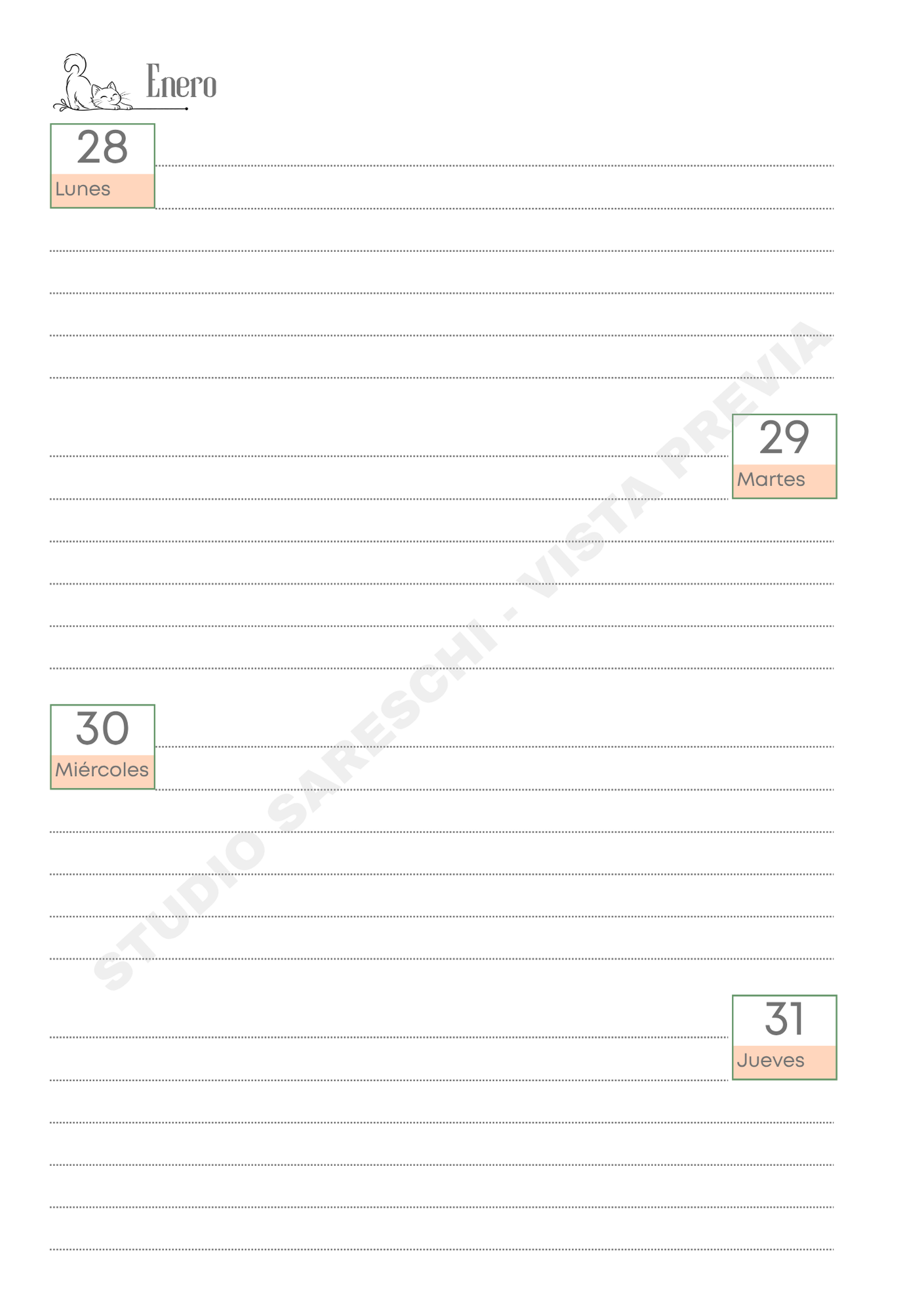 Vista 2 de Agenda fechada 2027 "Cat Lover" - A5