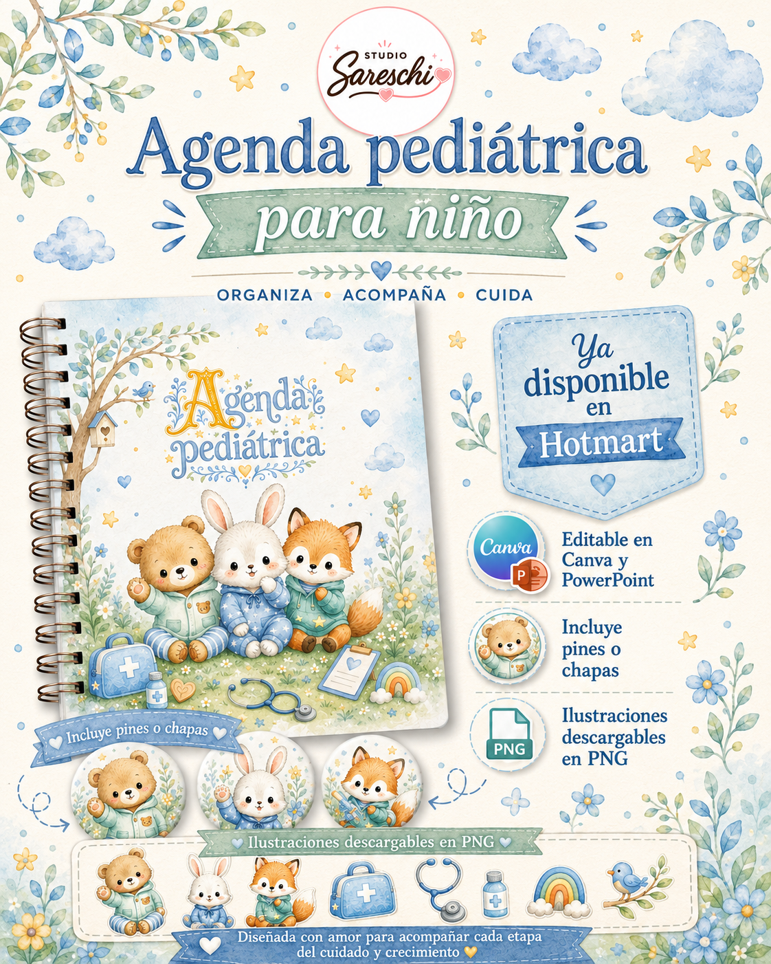 Agenda pediátrica - Niño - A5