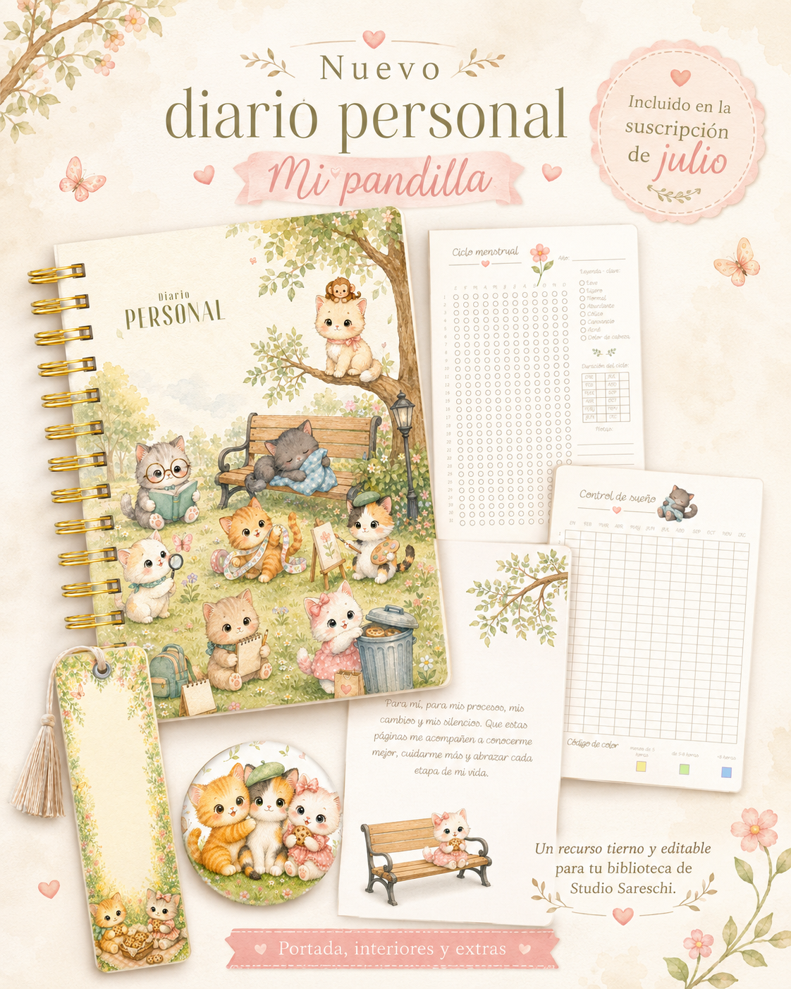 Diario personal A5 "Mi pandilla"
