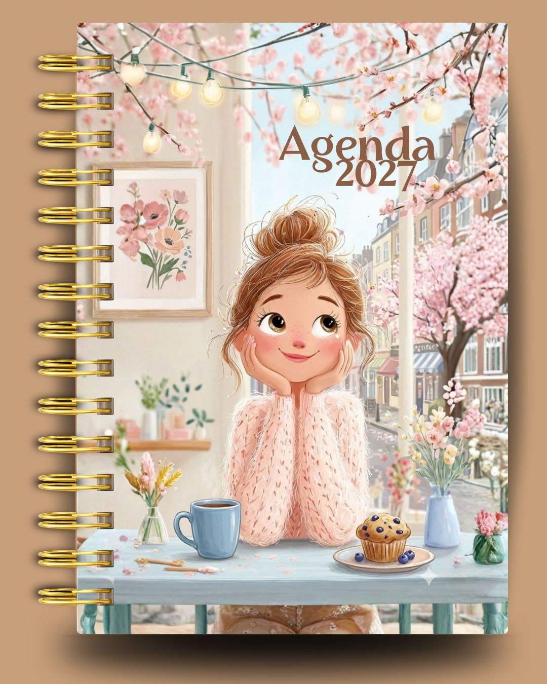 Agenda A5 "Niña y cerezo"