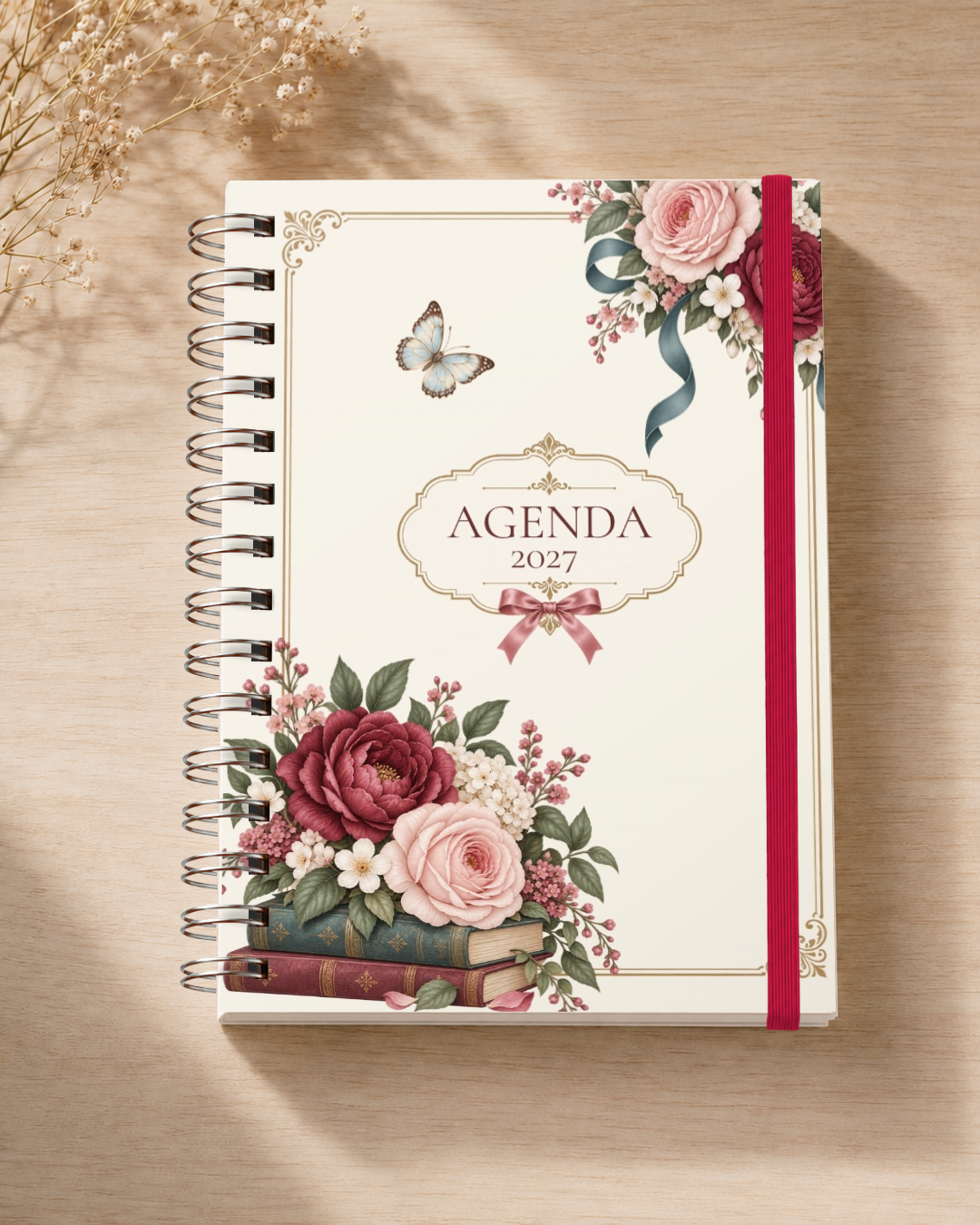 Agenda fechada 2027 Jardín romántico - A5