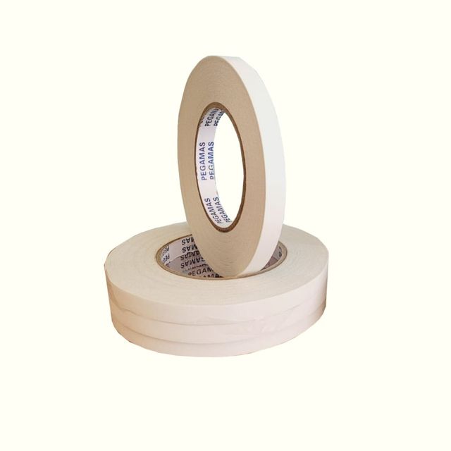 Cinta adhesiva blanca doble contacto 1/2 x 50m