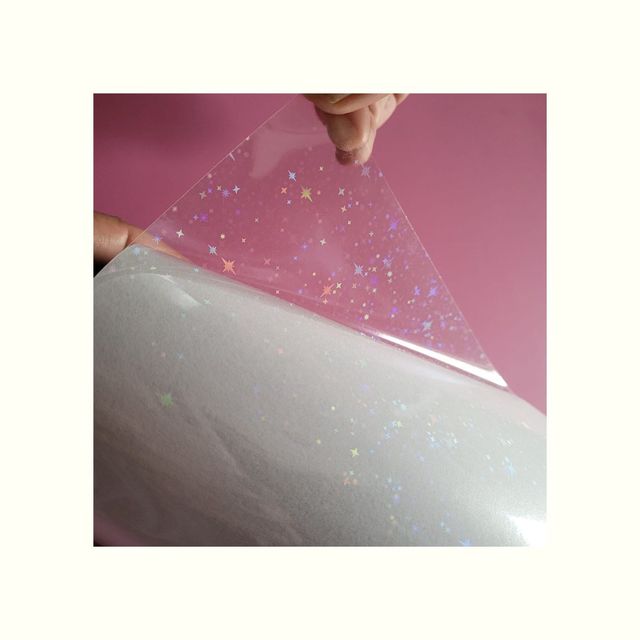 laminado en frío holográfico estrellas rollo de 26cm x 5m