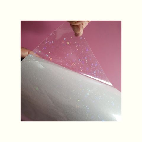 laminado en frío holográfico estrellas rollo de 26cm x 5m