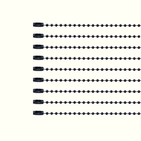 Cadena de bolitas negro x 25 und
