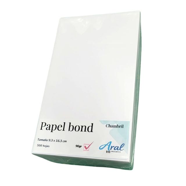 Bond 90gr libreta 9.3x16.3cm x 500 hojas