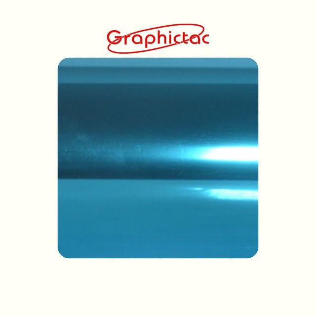 Vinil adhesivo celeste cromado 30cm x 1 m