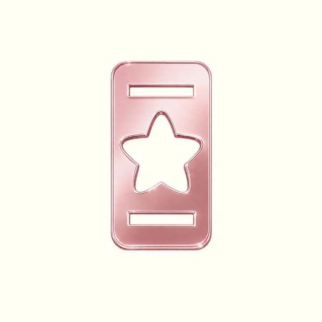 Pasacinta de acrílico oro rosa rect/estrella x 10 ud
