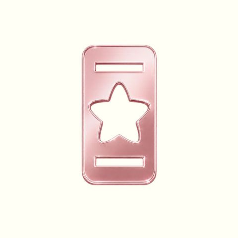 Pasacinta de acrílico oro rosa rect/estrella x 10 ud