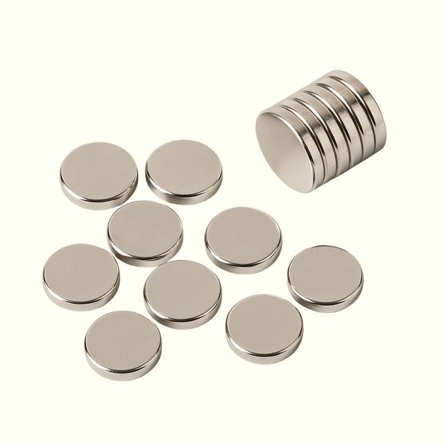 Imán de neodimio 10mm x 1.5mm x 6und