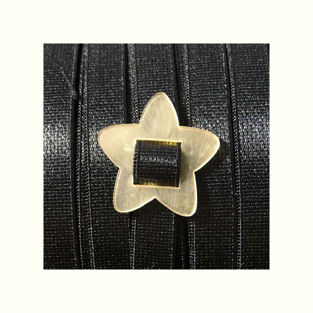Elástico satinado negro 8mm x 10m