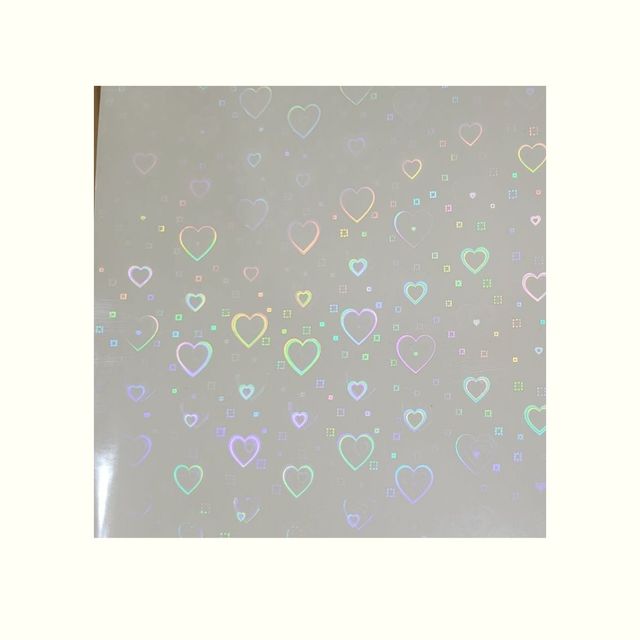 Laminado en frío holográfico corazones 26cm x 5m