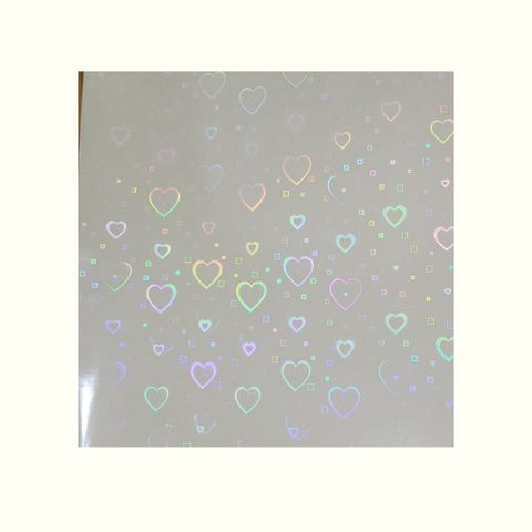 Laminado en frío holográfico corazones 26cm x 5m