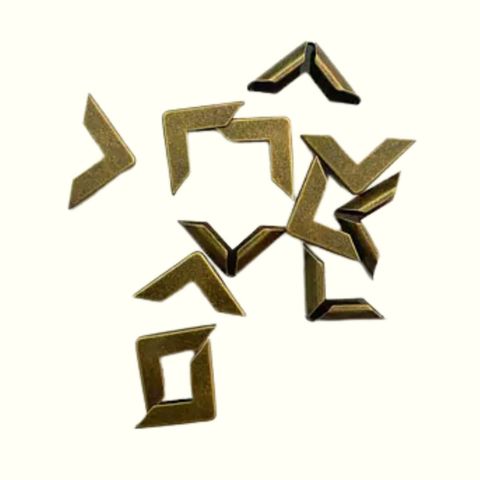 Esquinero recto bronce 15mm x 50 und
