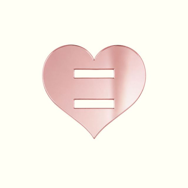 Pasacinta de acrílico corazón oro rosa x 10 und
