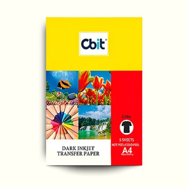 Papel transfer prendas oscuras Cbit x 5 hojas
