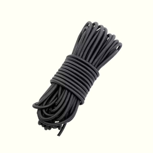 Cordón elástico de 4mm negro x 5m