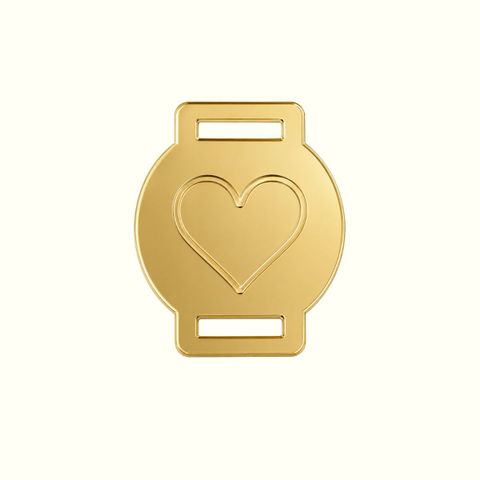 Pasacinta de acrílico grabado dorado x 10 und
