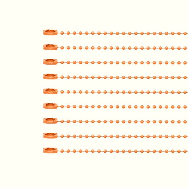 Cadena de bolitas naranja x 25 und