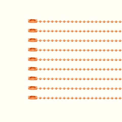 Cadena de bolitas naranja x 25 und