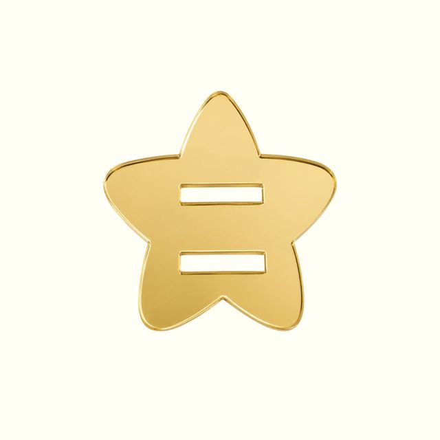 Pasacinta de acrílico estrella dorado x 10 und