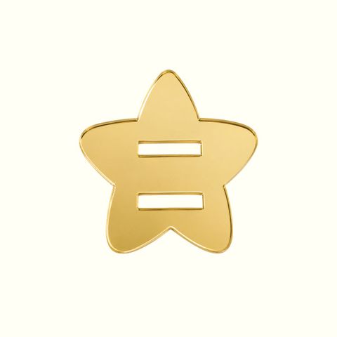 Pasacinta de acrílico estrella dorado x 10 und