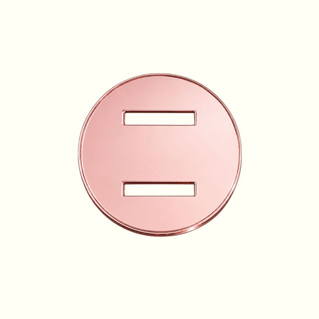 Pasacinta de acrílico circular oro rosa x 10 und