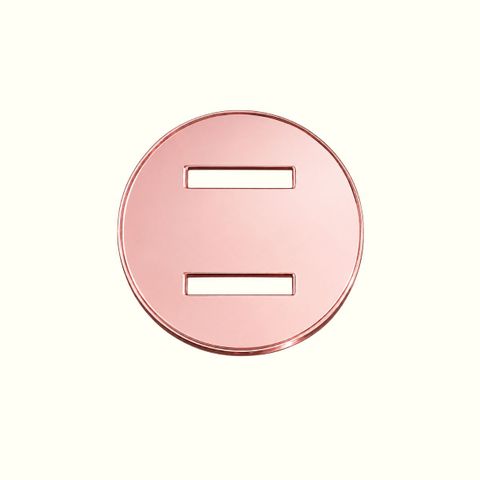 Pasacinta de acrílico circular oro rosa x 10 und