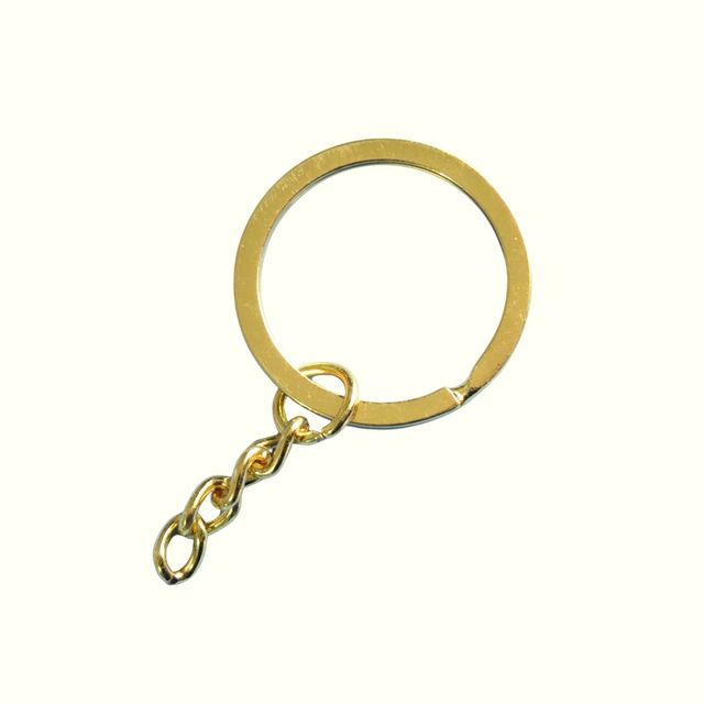 Argolla plana para llavero 30mm x 25 und dorada