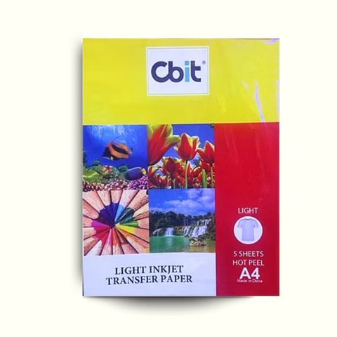 Papel transfer prendas claras Cbit x 5 hojas
