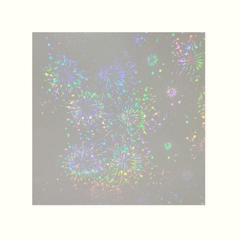 Laminado en frío holográfico fuego artificial 26cm x 5m