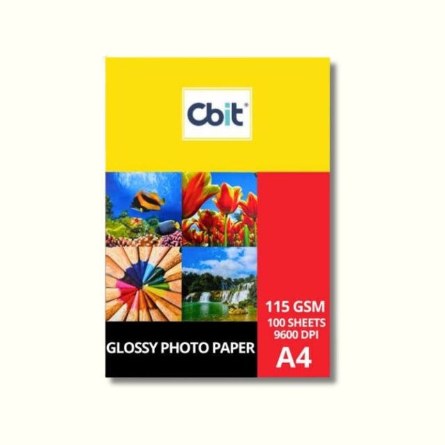 Papel fotográfico brillo 115gr Cbit x 100 hojas