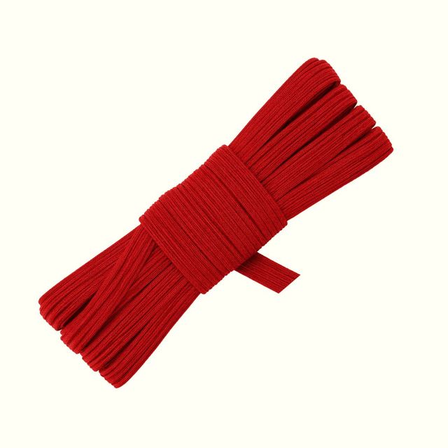 Elástico trencilla 8mm rojo x 5m