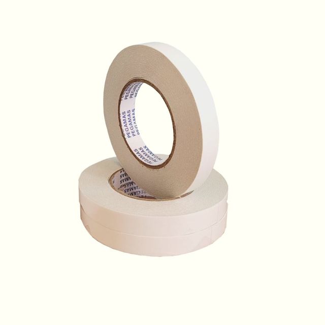Cinta adhesiva blanca doble contacto 3/4 x 50m