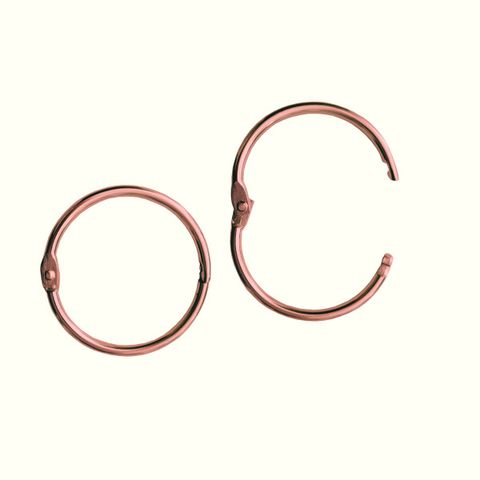 Argolla mosquetón de 30mm x 10 und oro rosa