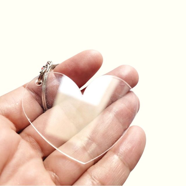 Acrílico para llavero de 5.5cm x 10 ud CORAZÓN