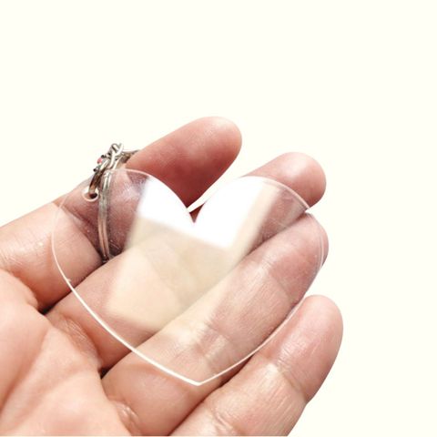 Acrílico para llavero de 5.5cm x 10 ud CORAZÓN