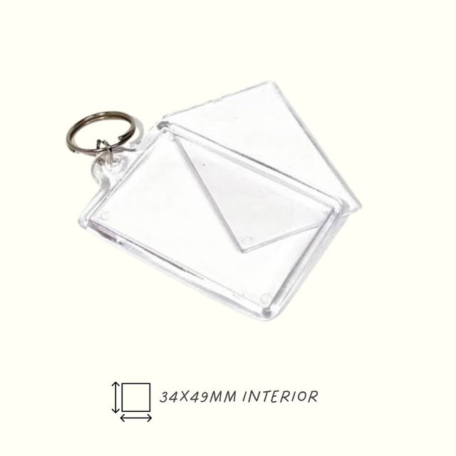 Llavero acrílico c/tapa rectangular x 10 und