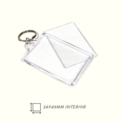Llavero acrílico c/tapa rectangular x 10 und