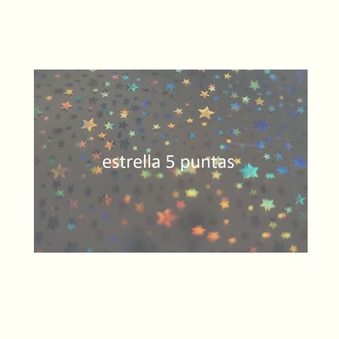 Vinil PET estrellas 5 puntas x 20 hojas
