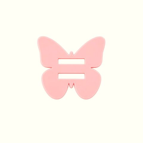 Pasacinta de acrílico mariposa rosa bebe x 10 und