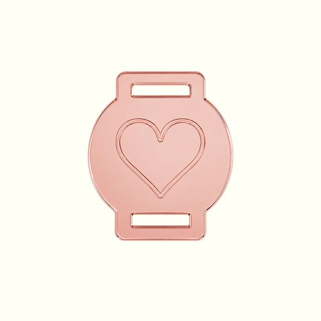 Pasacinta de acrílico grabado oro rosa x 10 und