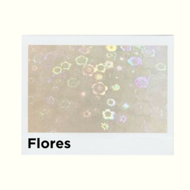 Laminado en frío holográfico flores A4 x 20 hojas
