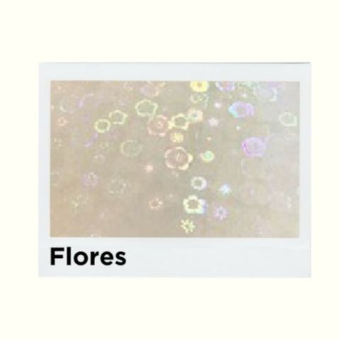 Laminado en frío holográfico flores A4 x 20 hojas