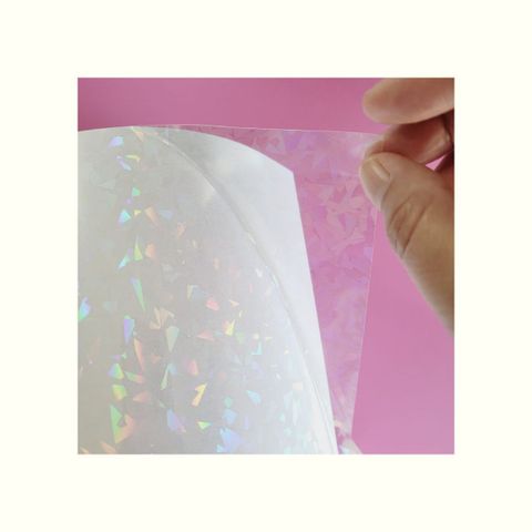 Laminado en frío holográfico vidrio roto 26.5cm x 5m